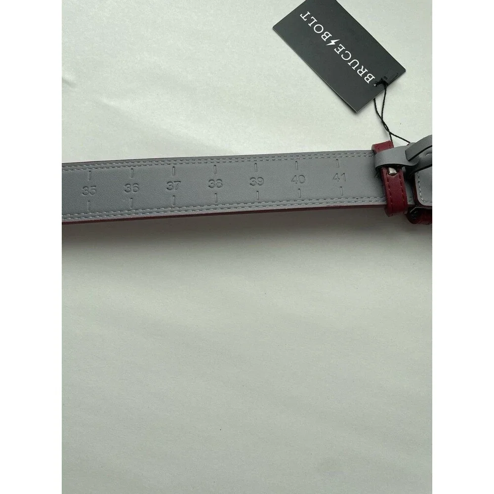 Bruce Bolt Baseball Belt Adjustable 29-42 Waist Maroon Uniform Softball Adult